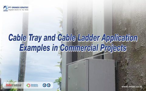 Cover slide: 'Cable Tray and Cable Ladder Application Examples in Commercial Projects' with ORITEC logo and partner logos in the corner.