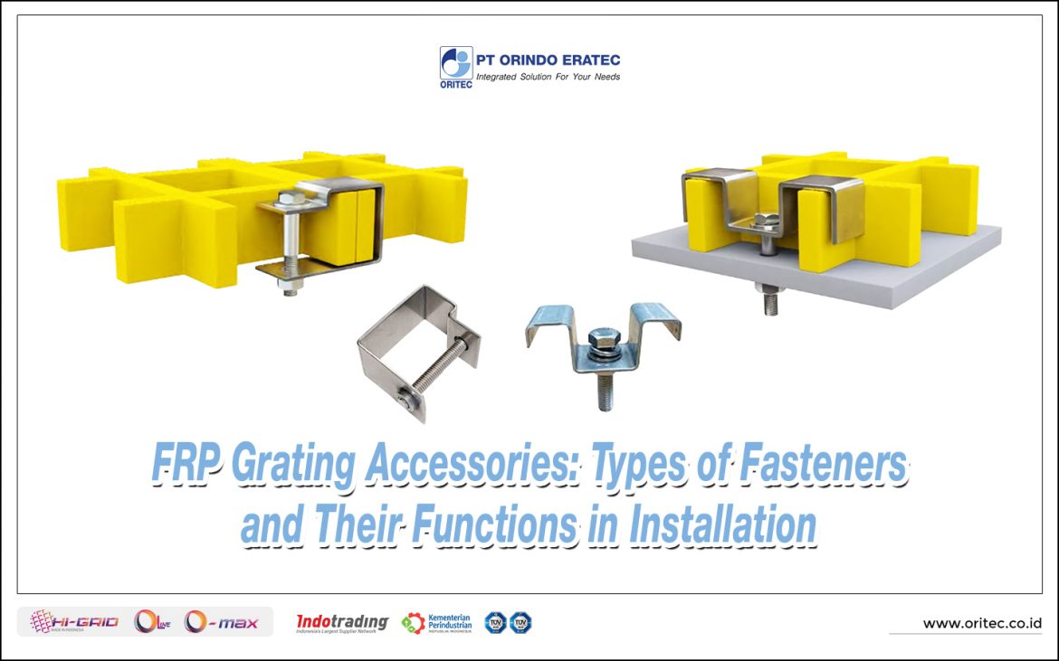 FRP Grating Accessories – M-Clips, C-Clips, Bolts and Nuts